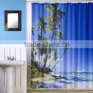 Landscape Design Printed Polyester Shower Curtain
