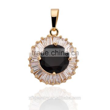 Best Selling Beautiful Round Shaped Gold Plated Alloy Pendant Necklace