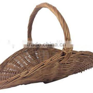 oval wicker firewood & flower carry basket