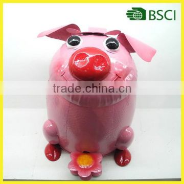 YS15035 Wholesale Decorative Cute Pink Pig Trash Can