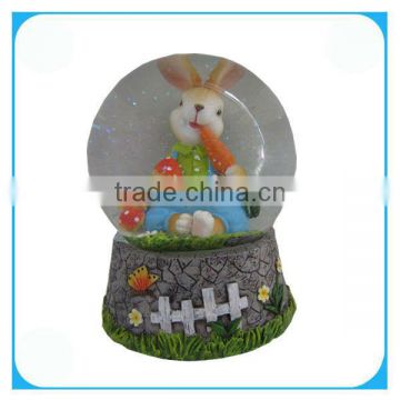 Easter Ornaments Decorations Resin Snow Globe Rabbit Design