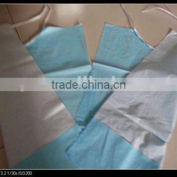 Disposable medical nonwoven fabric apron/dental bib by CE&ISO Certificated with free samples