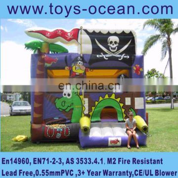 Inflatable mini pirate jumping castle bouncer house for kids party rental