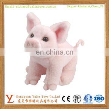Factory custom animal toys soft plush toys cute pig promotional gift toys pink color
