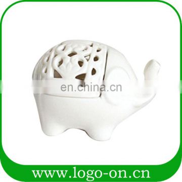 New design wholesale decorative elephant ceramic mini lantern candle holder