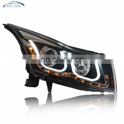 NEW manufacturer for car headlight for CRUZE front light 2010-2014 LED head lamp plug and play with Angel eye+DRL+turn signal