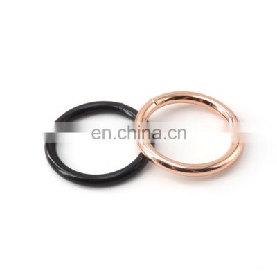 Manufacture Accessories Iron Metal Welded Round Shape Ring Buckle Strap O Rings For Handbags