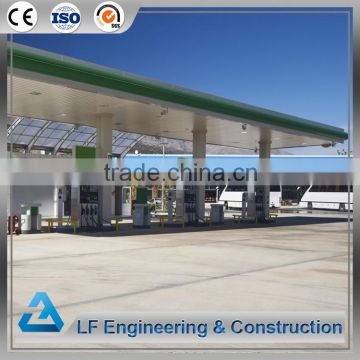 Long span stainless steel styling structure gas station