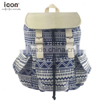 Aztec tribal pattern with jacquard fabric for backpack