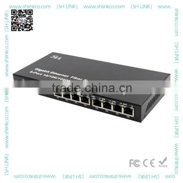 SH Link high performance optical switch 10/100/1000M 9 ports media converter