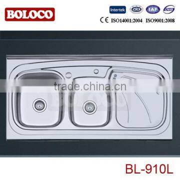 120*60cm Lay-on Stainless steel granite kitchen sink BL-910L