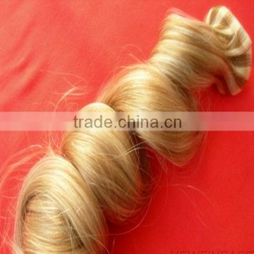 Alibaba express gorgeous bouncy wave, mix color, Peruvian skin weft hair extension