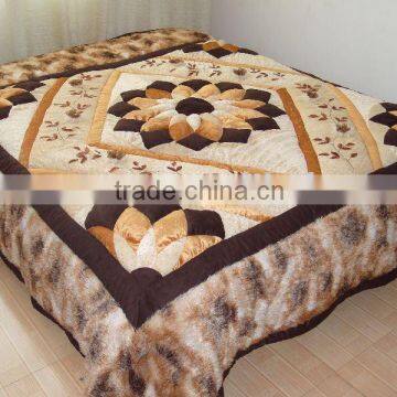 fleece quality puff bed cover