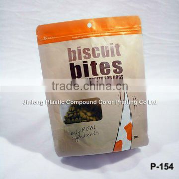 paper-plastic pet bag with clear window