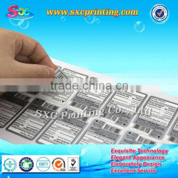 High quality Adhesive boklet label