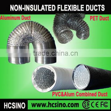 100~315MM Flexible Insulated air Duct non-insulated Aluminum flexible duct