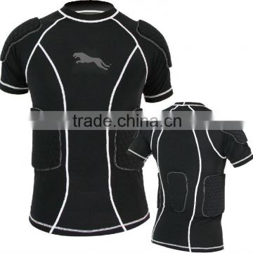 New and Fashionable Padded Compression Shirts for Rugby Football Wear American Football Sports