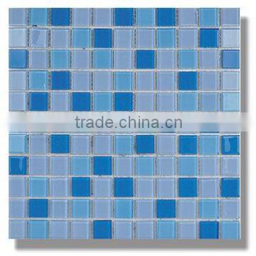 Swimming pool Light Blue Crystal Glass Mosaic Tile