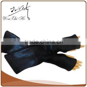 China Handmade Black Long Ladies Fingerless Mitten