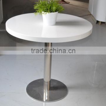 artificial stone restaurant dinning Table top,solid surface round marble top dining table