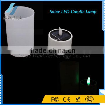 Solar LED Candle Lamp Nightlight Green