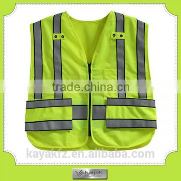 yellow custom-made Roadway Warning Reflective Vest