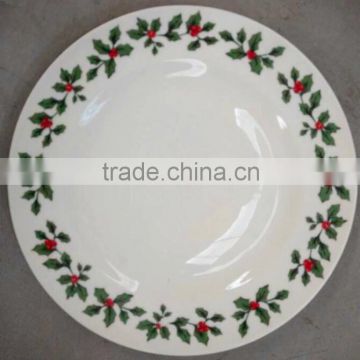 Wholesale ceramic plates christmas cheap white porcelain dessert plates