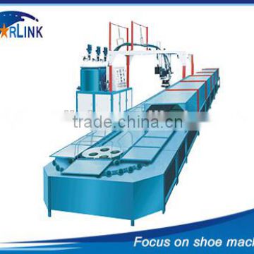 Wenzhou Starlink Hot Sale 19m 60 stations Production Line inject moulding PU foaming shoe machine