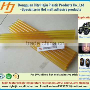 Factory direct wholesale Polyamide and Ethylene Vinyl acetate resin decorative lighting/light-fixture hotmelt glue stick