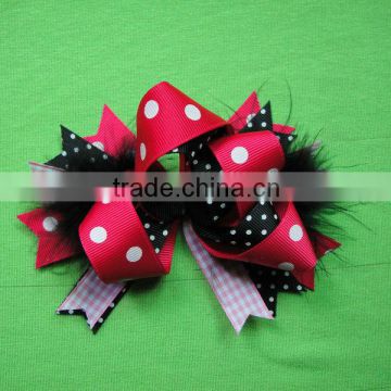Wholesale beautiful hair bow ribbon bow for girls