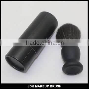 Custom logo men shaving set rubber feel black synthetic shaving brushes knots