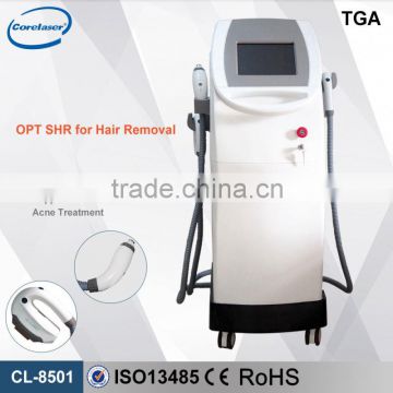 SHR hair removal and skin rejuvenation shr opt beauty machine
