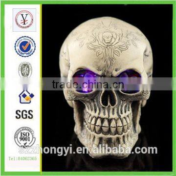 factory custom-made high quality LED polyresin skull