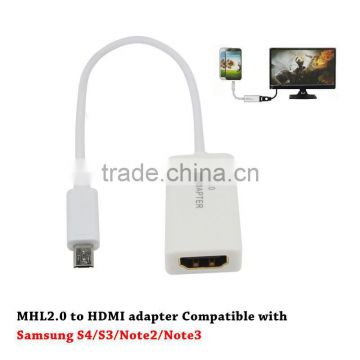 Mhl 2.0 hdmi cable mhl micro usb to hdmi cable adapter for s3 s4
