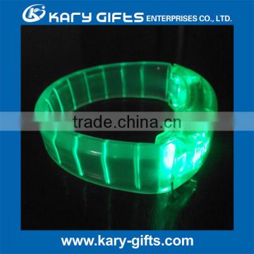 green color blinking durable led flashlight wristband