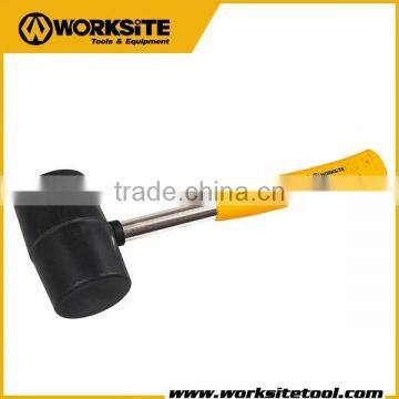 WT3099 Worksite Brand Hand Tools 16oz Rubber Mallet / Hammer With Steel Handle