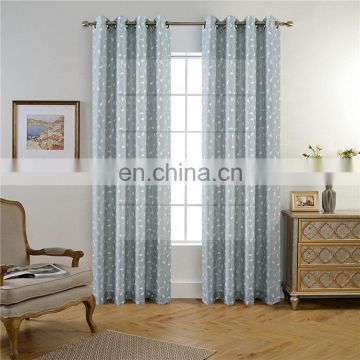 Popular Hot Sell Floral Embroidery lined Voile Curtains