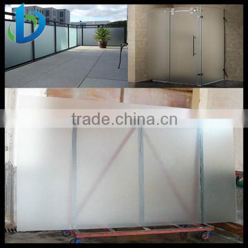 High strength 3-19mm various types of frosted glass