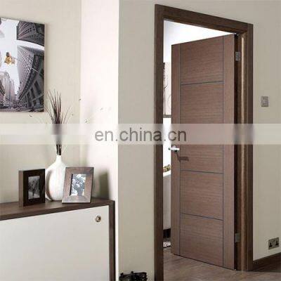 Commercial single panel inserts fancy flush modern room office indoor solid core wood interior wooden door