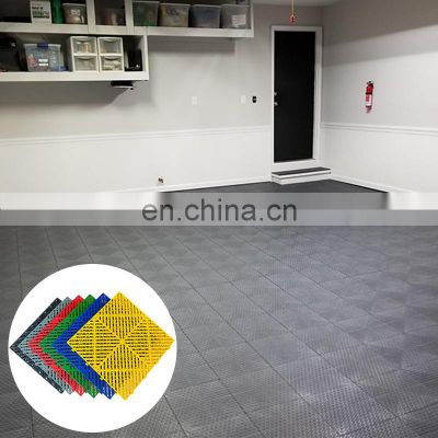 CH Hot Sales Square Drainage Multi-Used Removeable Modular Vented Durable 40*40*2cm 40*40*2.5cm Garage Floor Tiles