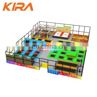 Professional Customized Colorful Big Commercial Indoor Trampoline Park Equipment For Children