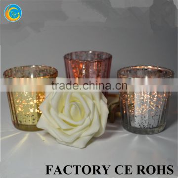 Chinese Broken sliver mercy candle holders glass jar for candle making
