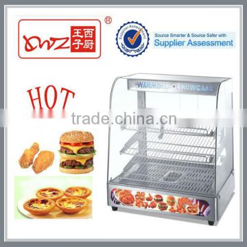 High Quality Food Warm Glass Display Showcase