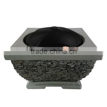 Outdoor MGO Stone Finish Fire Pit