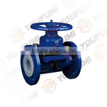 PFA Lined Diaphragm Valve weir type for chemical
