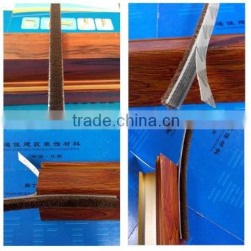 Excellent aluminum alloy door pile weather strip with self-adhesive