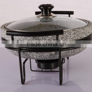 Granite stone steam cooker pot with frame non-stick cookware
