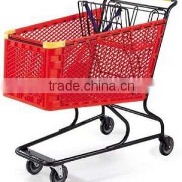 2015 HOT SALE, upscale and high quality 180 Litre Plastic Shopping Cart
