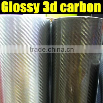 chrome carbon fiber vinyl with glossy surface high quality
