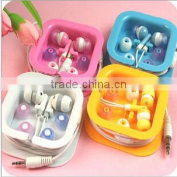 Cheap colorful candy earphone for mp3  for promotion and gift